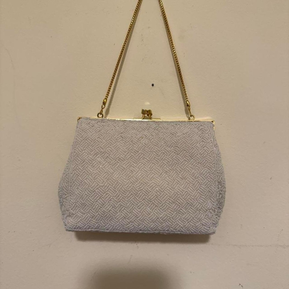 Vintage 1960s Hand-Beaded Evening Bag Hong Kong Beaded